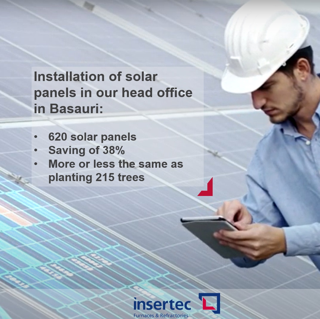 Insertec instala 620 paneles solares en su sede central de Basauri (Spain)